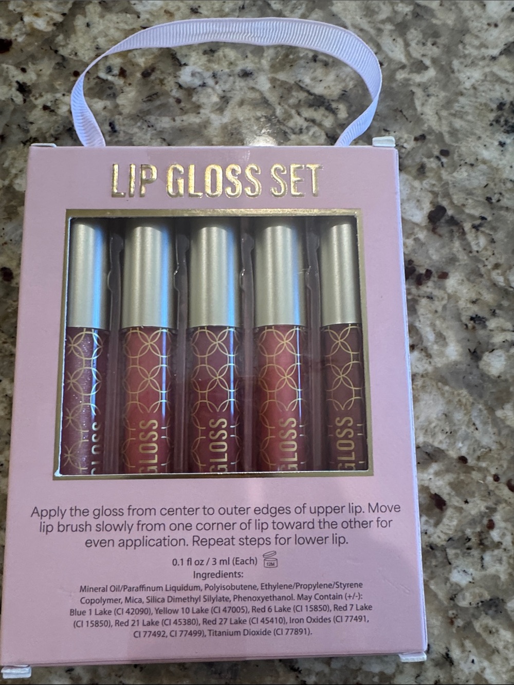Lip Gloss Set - Pink Metallic Shades